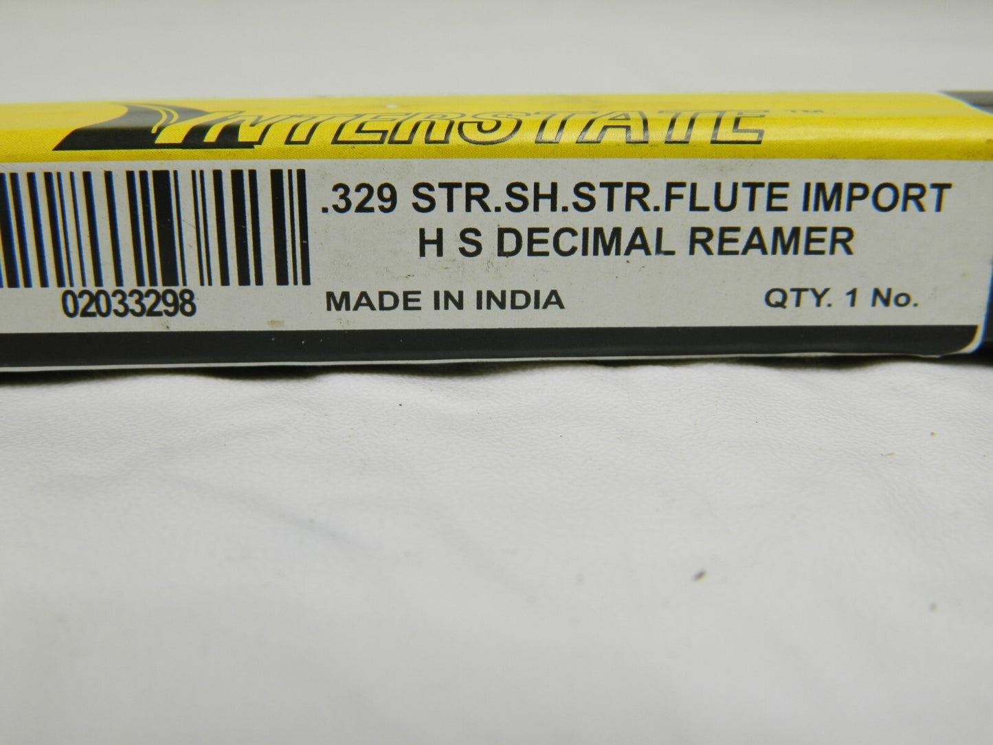 Interstate HSS Chucking Reamer: 0.329 Dia, Straight Flute 02033298