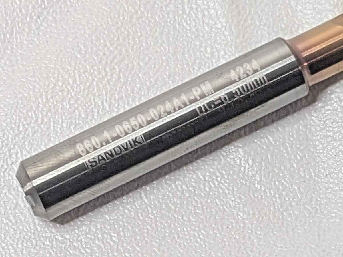 Sandvik Coromant CoroDrill 860 Carbide Drill 860.1-0650-024A1-PM 4234 6040129
