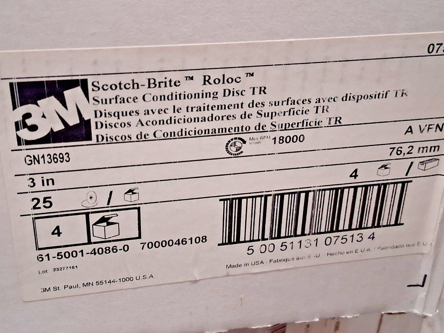 3M Aluminum Oxide Quick-Change Discs Qty25 7000046108