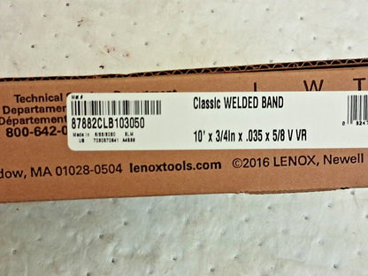 Lenox Welded Bandsaw Blade 10ft L x 3/4" W x 5-8 TPI 87882CLB103050