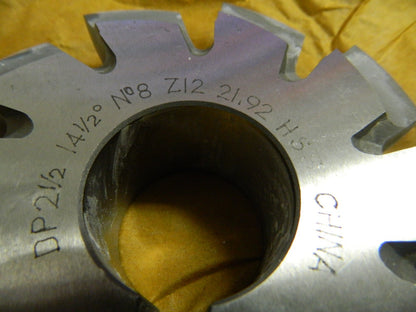 Precision Involute Gear Cutter #8 14-1/2º Pa 10T 5-3/4" Cut Dia. Z122192