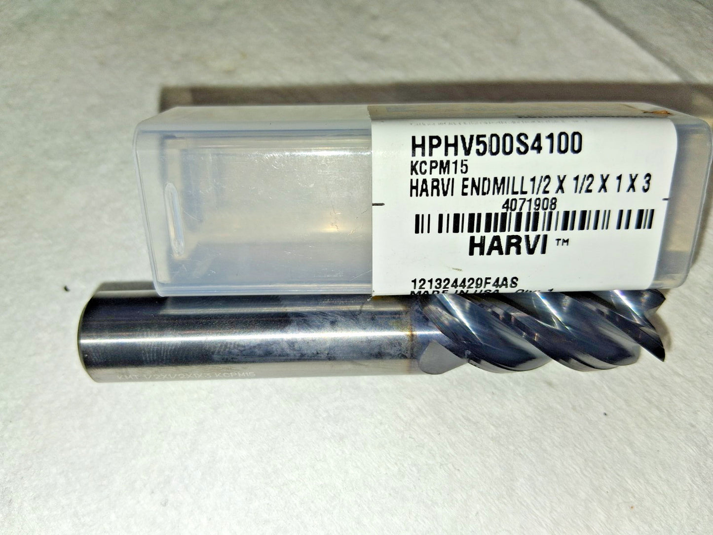 Kennametal Square End Mill 1/2" Dia 1" LOC 4071908