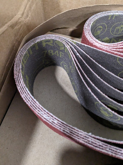 3M Cubitron II Cloth Belt 784F, 50+ YF-weight 2" x 18" Qty 50 7100091823