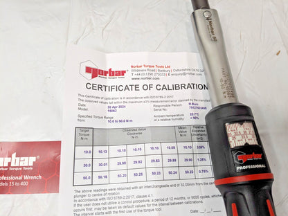 Norbar Pro 50 16mm Spigot Torque Handle 10-50Nm (Dual Scale) 15062