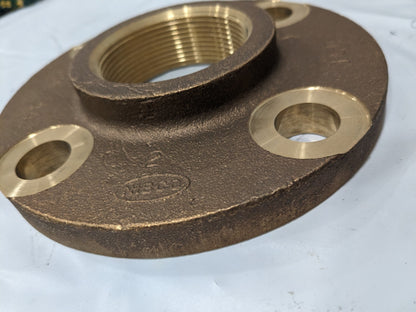 NIBCO 2" Pipe, 6" OD Cast Copper Threaded Companion Pipe Flange B515306