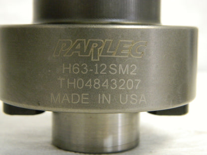 Parlec HSK63A Taper Shank 1-1/4" Pilot Shell Mill Holder H63-12SM2