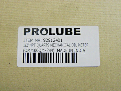 Pro-Lube 1/2" NPT Quarts Mechanical Oil Meter w/Local Display OM-100Q/1-2/N