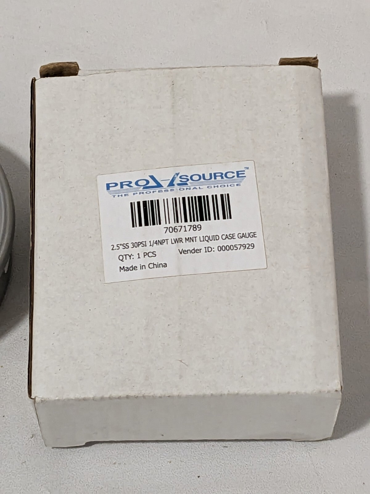 Pressure Gauge: 2-1/2" Dial, 30 psi, 1/4" Thread, NPT, Lower Mount 70671789