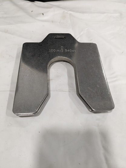 Maudlin Metal Shim Stock: Slotted, 0.1000" Thick, 5" L, 5" W Qty
