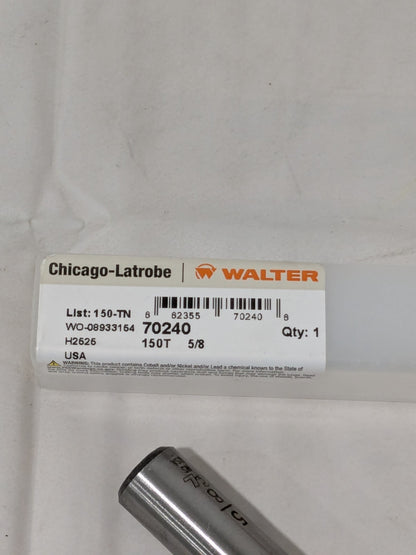 Chicago-Latrobe Jobber Length Drill Bit: 5/8" (0.6250) Dia, 118º, HSS 70240