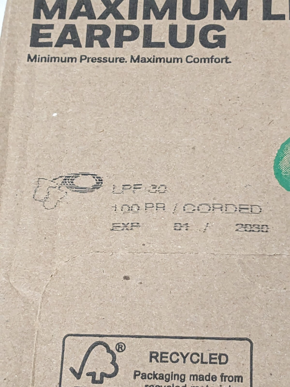 Howard Leight Earplugs: 30 dB, Foam, Contoured, Roll Down, Corded Qty 100 LPF-30