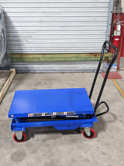 Pro Source Hydraulic Scissor Lift Cart 800 lb. Capacity 35" x 20" Plat
