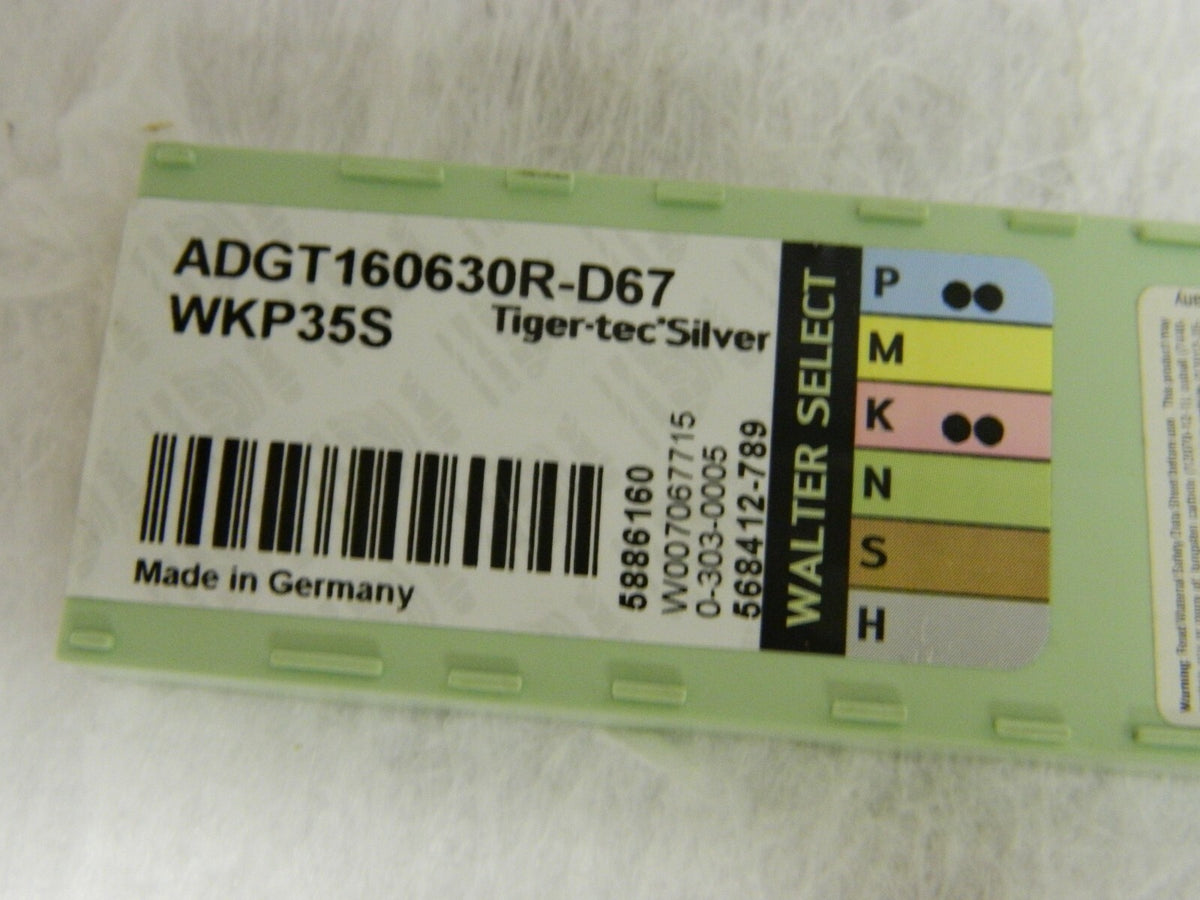 Walter-Valenite  Grade WKP35S Carbide Milling Insert QTY 10 5886160