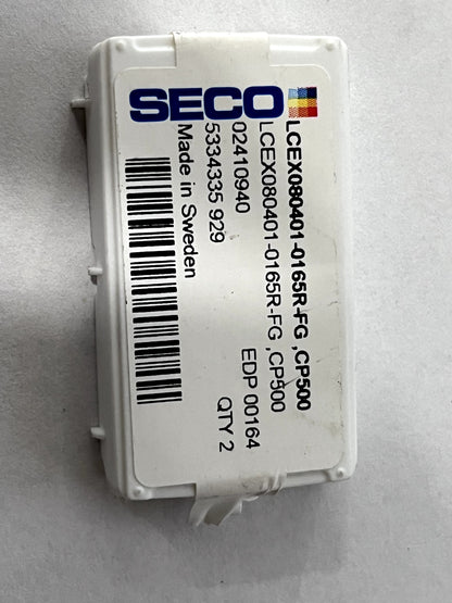 SECO Turning Insert: LCE0804010165RFG CP500, Carbide QTY 2