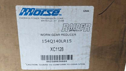 Morse Raider Worm Gear Reducer Left/Right0.75"SD 15:1 Ratio XC1128 154Q140LR15