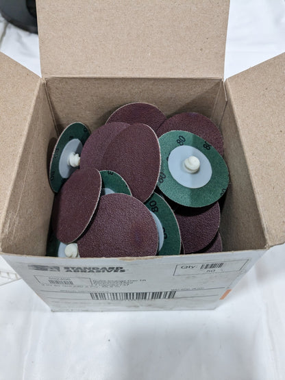 Standard Quick-Change Disc: Type R, 2" Dia, 80G, AO, Coated Qty 50 7100062737