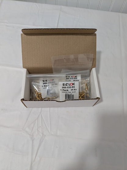 E-Z LOK Press Fit Threaded Inserts: Flanged, Brass, 0.2500 in Qty 250 260-332-RS