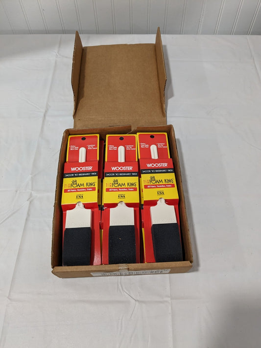 WOOSTER BRUSH Paint Brush 1-1/2" Wide Foam, Synthetic Bristle Qty 12 3103-1-1/2