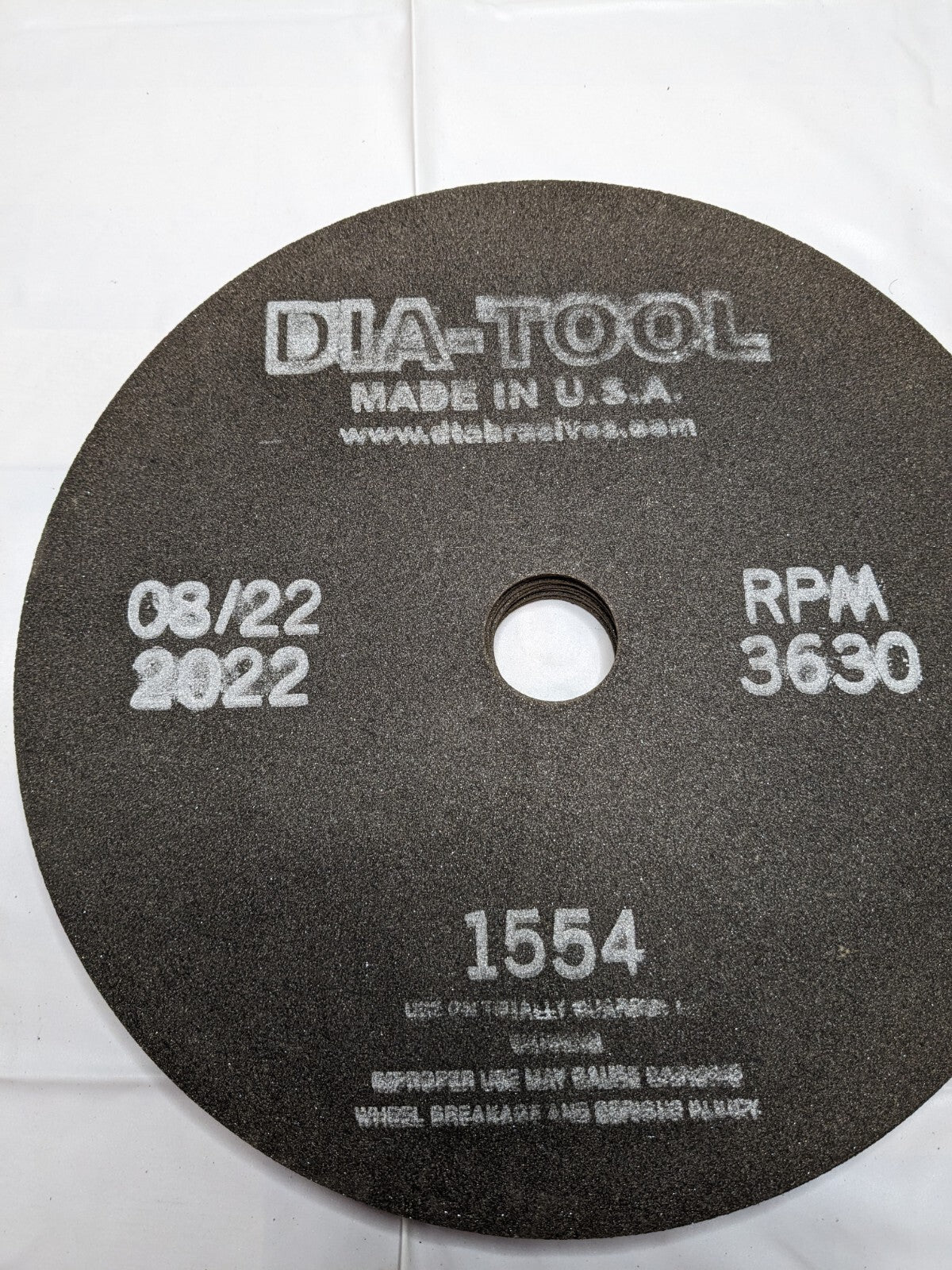 Dia-Tool Cut-Off Wheel: 10" X .062" X 1.25", 3630 RPM, Qty 9 BV0985