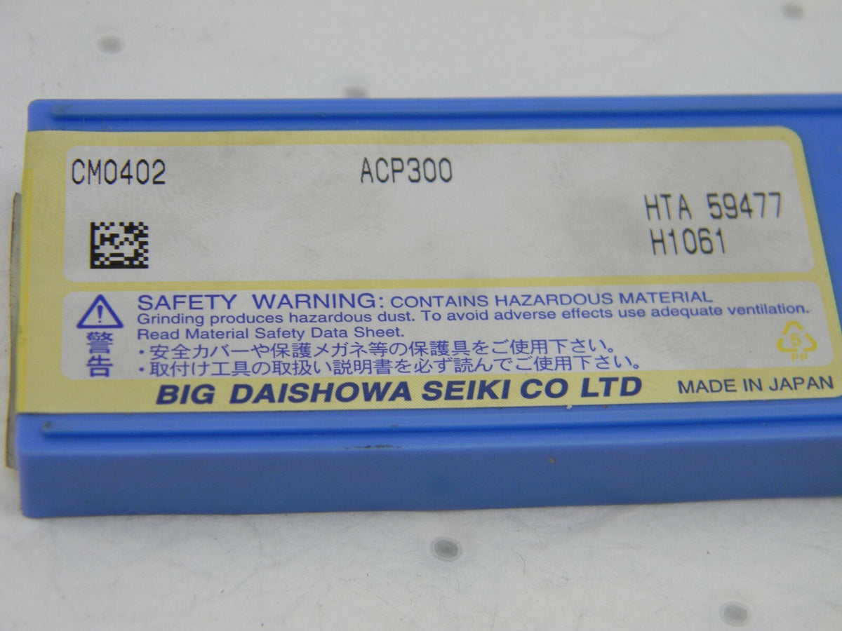 BIG DAISHOWA SEIKI CM0402  Carbide Inserts  ACP300 QTY 9 CM0402