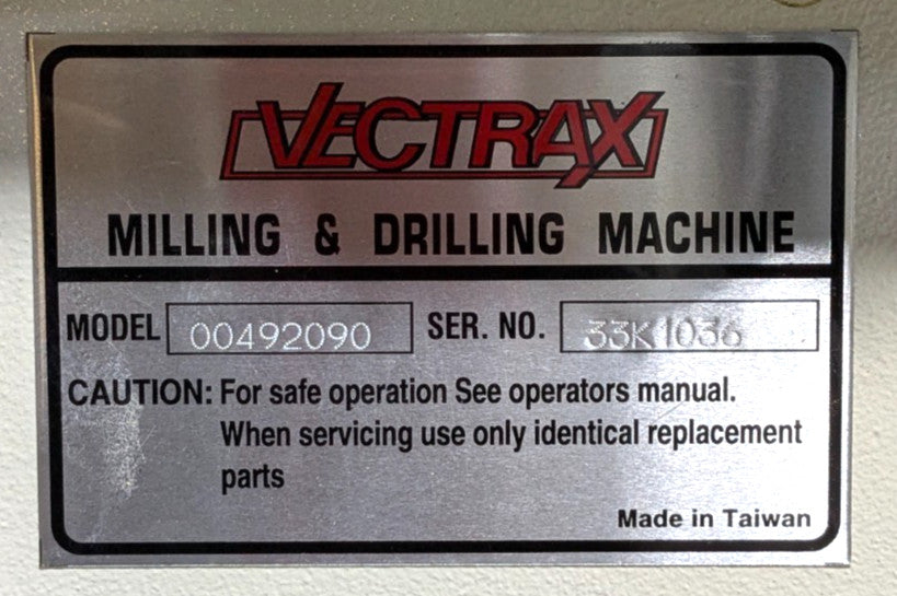 Vectrax Mill / Drill Machine  20" Swing 170 - 2000 RPM 220v 3ph *Scratch & Dent*