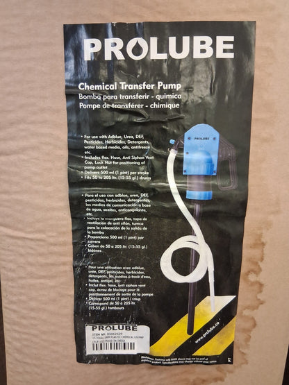 Pro-Lube Hand Operated Transfer Pump Polypropylene 8 Strokes per gal 85062529