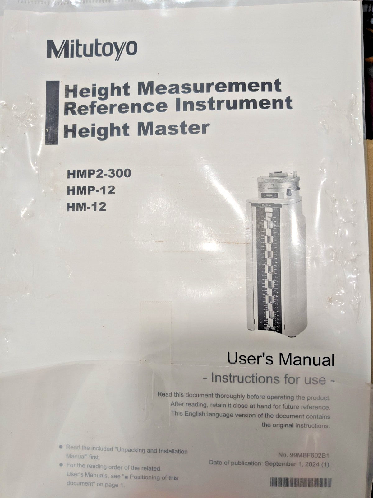 Mitutoyo Calibration Master 0.2" to 12.2" 515-311
