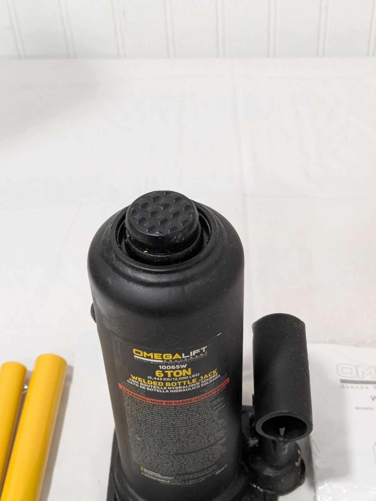 Omega Lift Equipment 6 Ton Capacity Hydraulic Bottle Jack 10065W