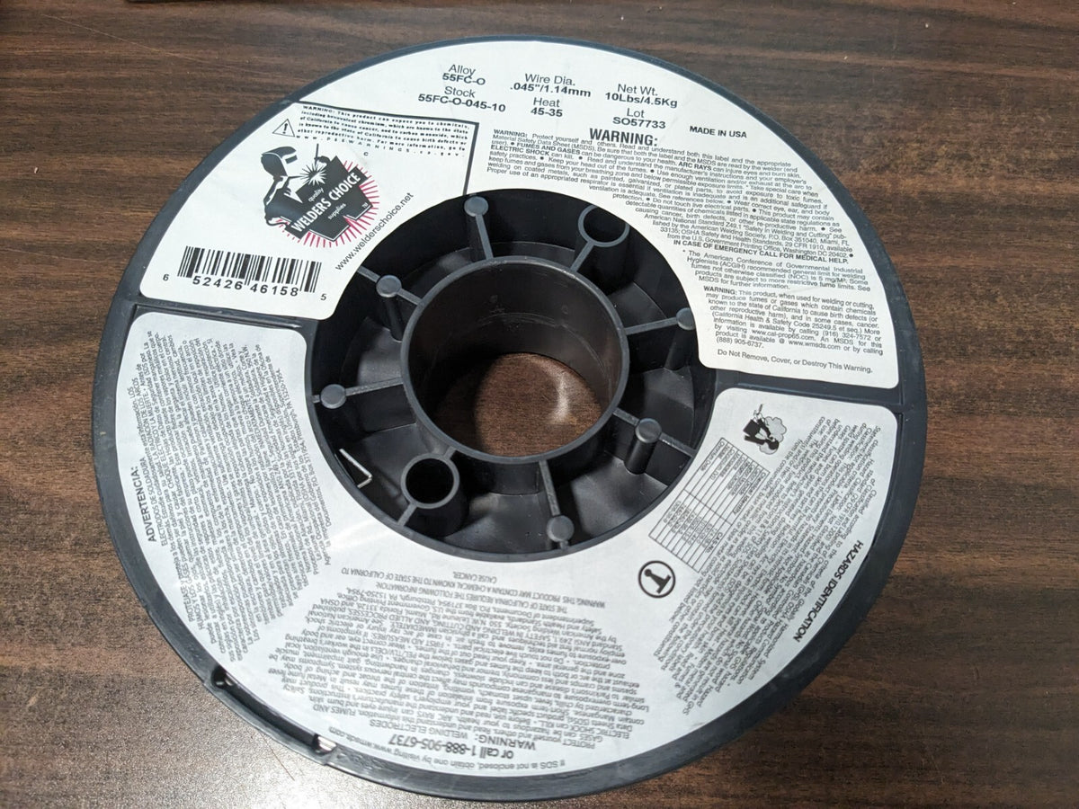 WELDER'S CHOICE MIG Flux Core Welding Wire: 0.045" Dia 55FC-O-045-10