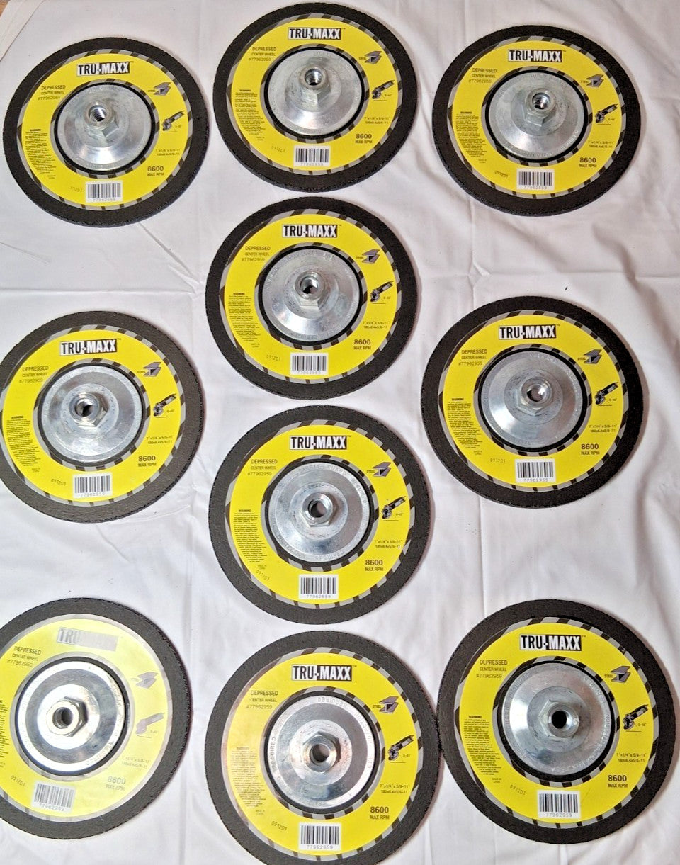 TRU-MAXX Depressed-Center Wheel Type 27 7" Dia 1/4" T 5/8-11"H QT
