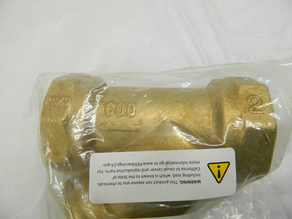 2 Pipe, Female NPT Ends, Forged Brass Y-Strainer 600 psi WOG Rating 61791505