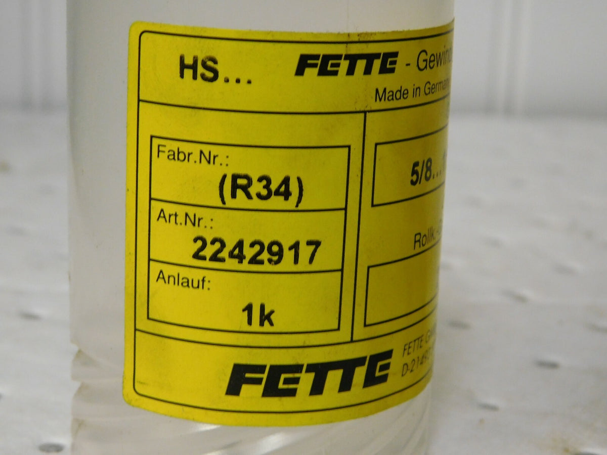 Fette  5/8-11/16X28 UN 1K Rolls 23 HEAD  Thread Rolls  QTY 6 2242917