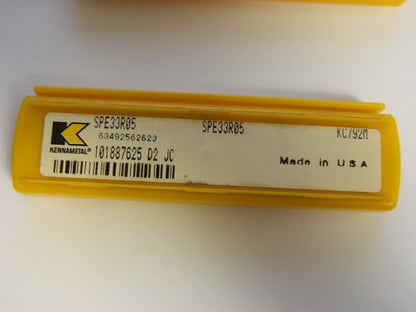 Kennametal Spe33r05 Kc792m Carbide Inserts Qty. 5