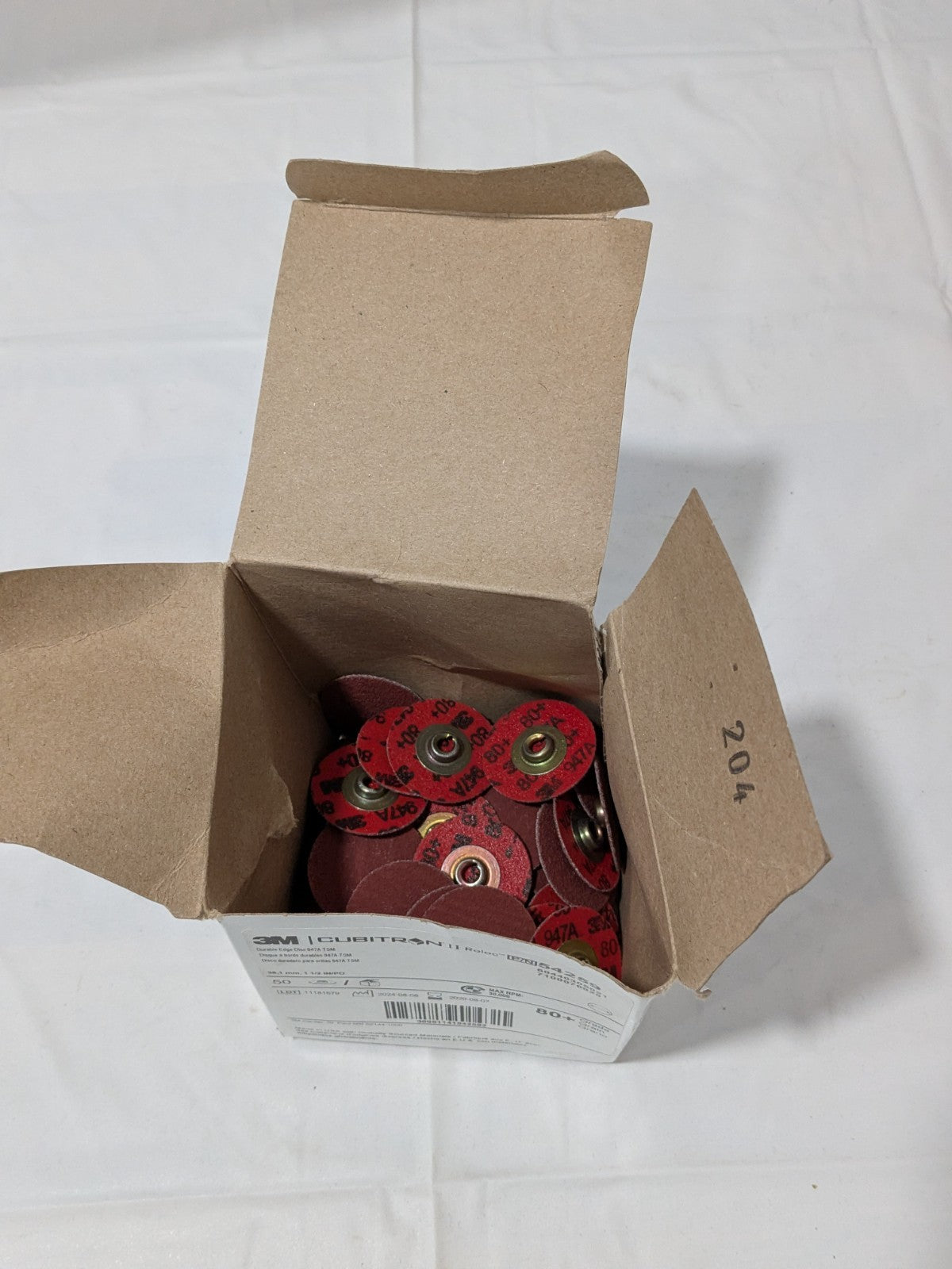 3M Quick-Change Disc: Roloc TSM, 1-1/2" Dia, 80 Grit Qty 50 7100076928