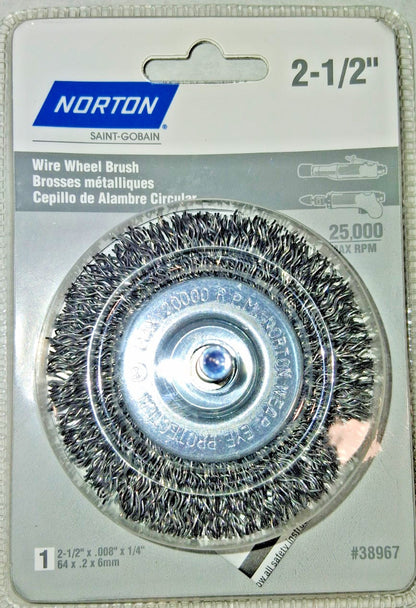 Norton Wire Wheel Brush Carbon Steel 25000 RPM 38967 10pk 66252838967