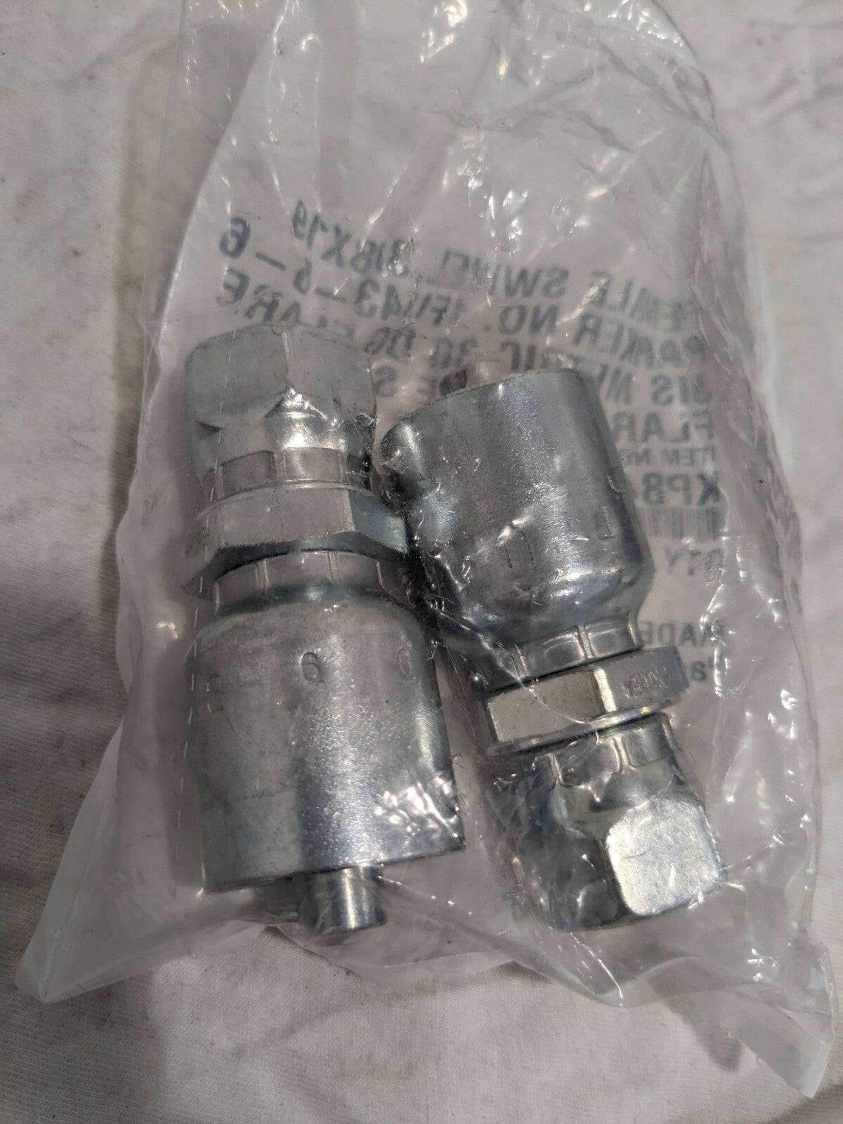 PARKER 2pk Hydraulic Hose Female BSP Swivel Fitting0.375" ID 6 mm 3/8-19 KP