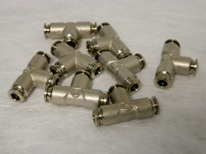Parker 1/4" Tube OD 37° Steel Flared Tube Swivel Nut Union Tee Qty 8 4 JX6-