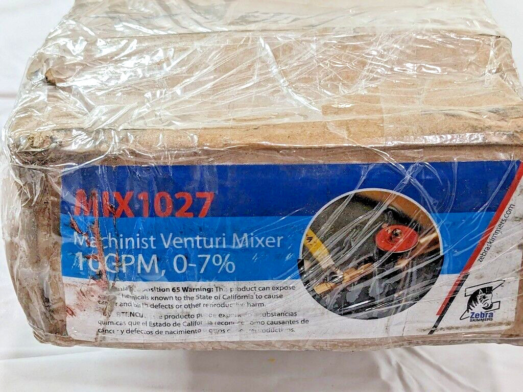 Zebra Skimmers Machinist Venturi Mixer 10 GPM 0-7% MIX1027