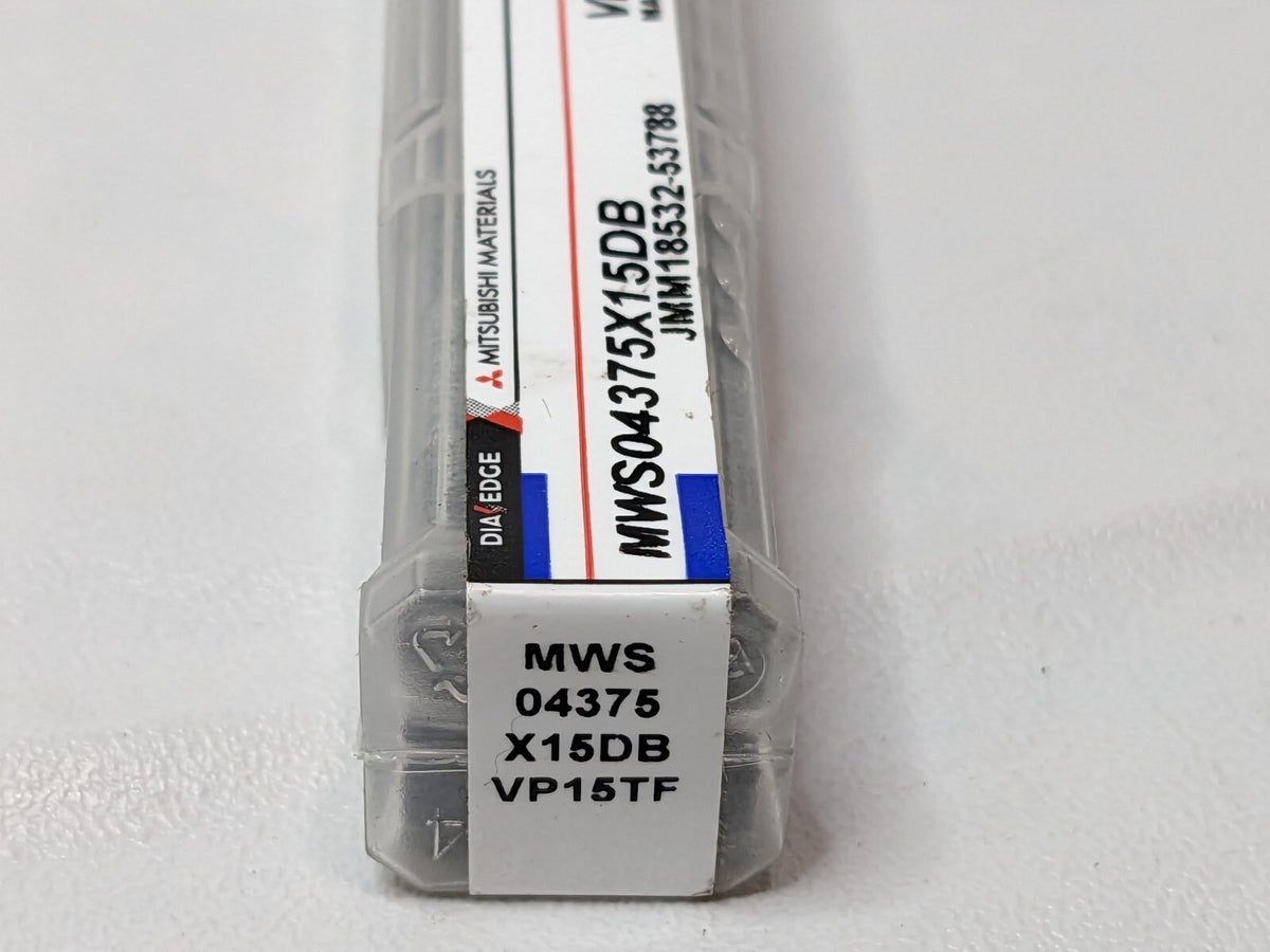 MITSUBISHI MATERIALS Carbide Drill Coolant-Through MWS04375X15DB VP15TF 356824