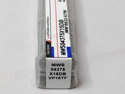 MITSUBISHI MATERIALS Carbide Drill Coolant-Through MWS04375X15DB VP15TF 356824