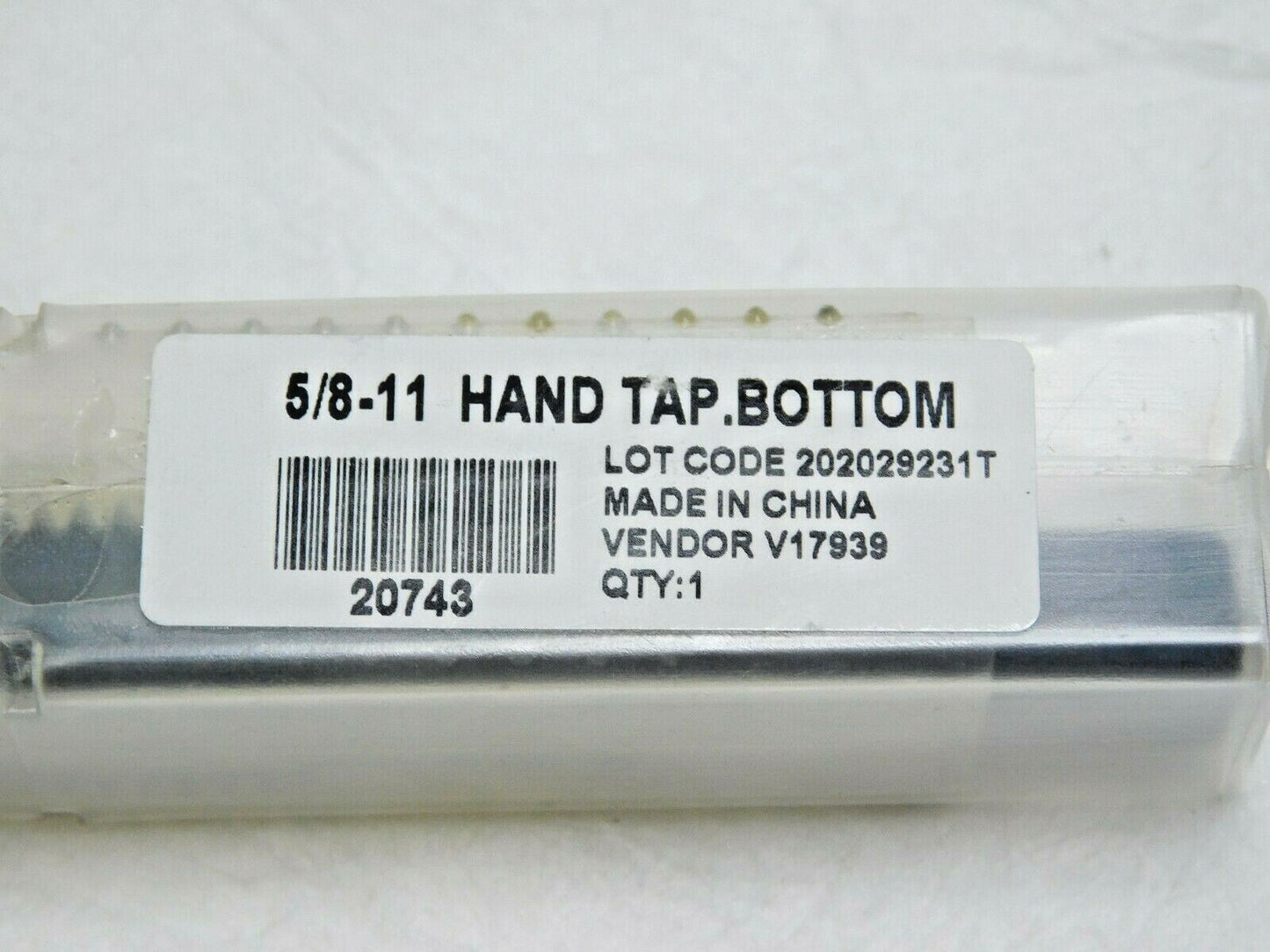 Hand Taps HSS Oxide/Gold Finish 5/8-11 UNC  3-13/16" OAL 4FL Qty 3 20743