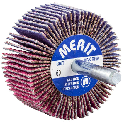 Merit Abrasives Mounted Flap Wheels 60grit 2" Dia 1" W QTY10 69957339706