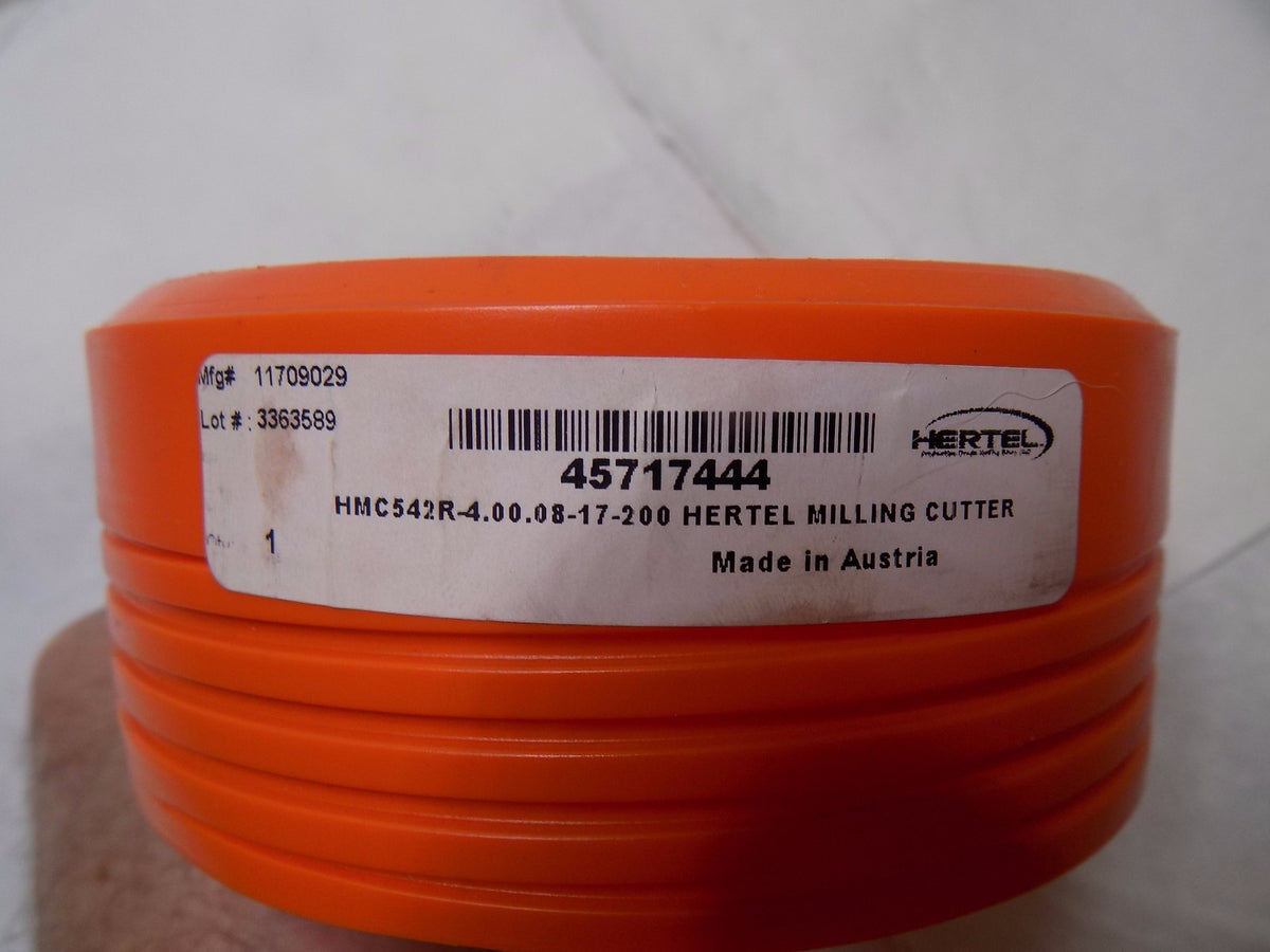Hertel Angle Face Mill 4" Dia x 1.25" Arbor x 2" OAH 8TH #4571744