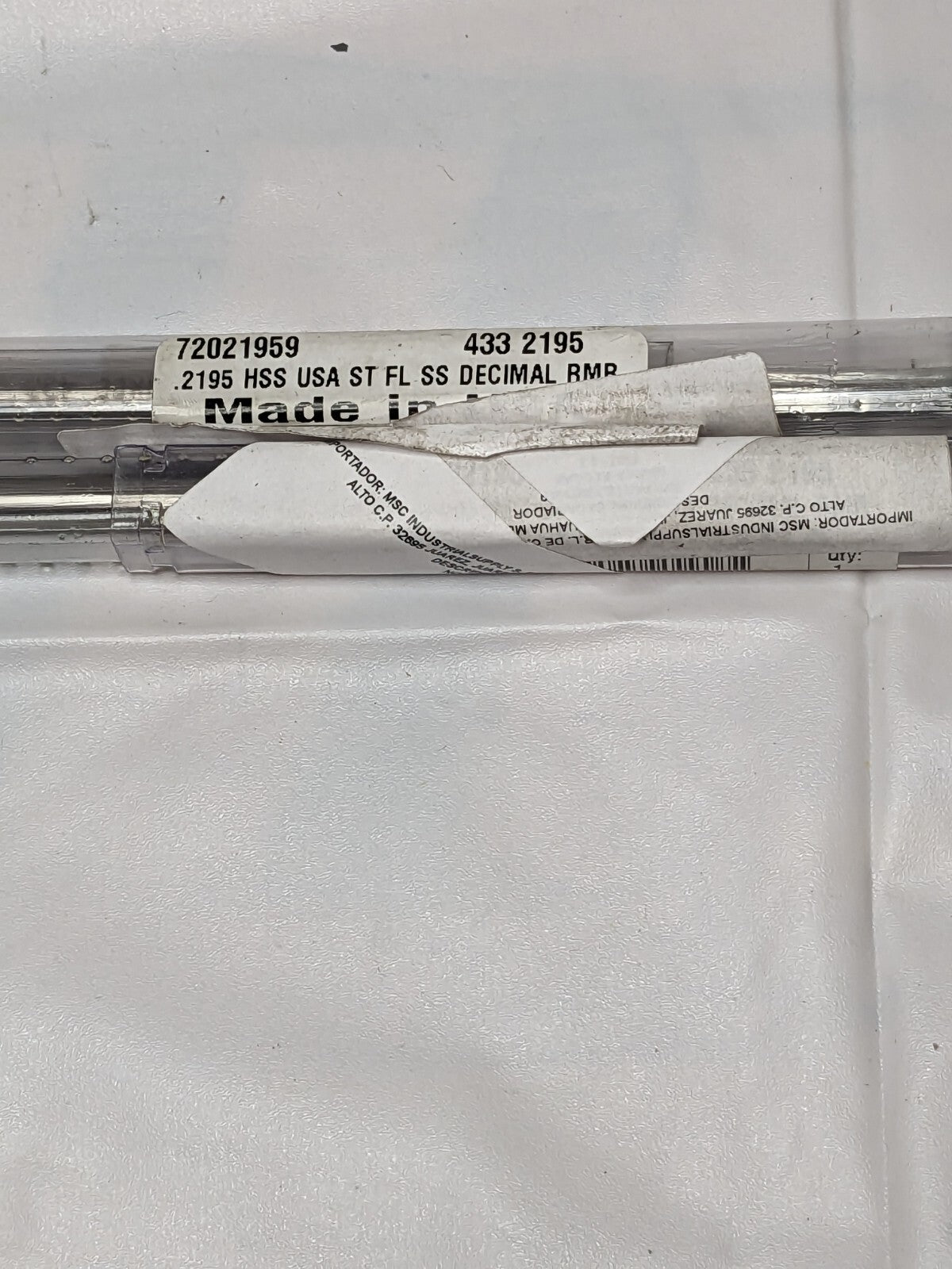 Chucking Reamer: 0.2195 Dia, 5 OAL, 1-1/4 Flute Length Qty 2 433-0.2195