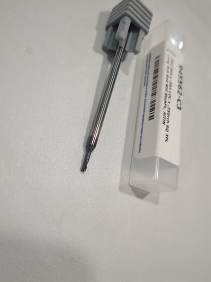 HARVEY TOOL Square End Mill: 1/16" Dia, 3/32" LOC 3 Fl Solid Carbide 945562-C3