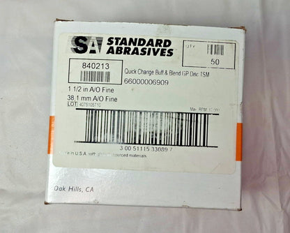 Standard Abrasives Quick Change Buff and Blend GP Discs A/OFine TSM QTY50 840213