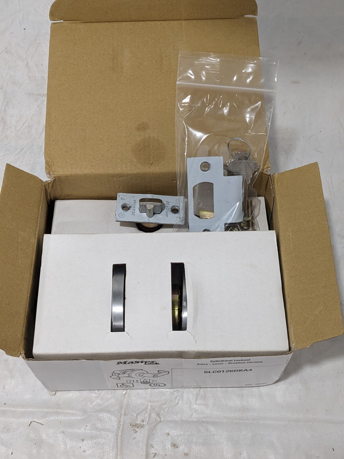 MASTER LOCK Entry Lever Lockset for Up to 1-3/4" Thick Doors SLC0126DKA4