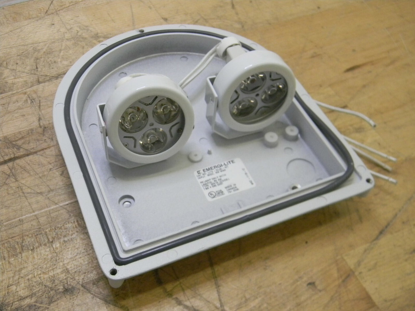 Thomas &amp; Betts Emergi-Lite White LED Lamp 6V 4W Wall Mount Remote Fixture