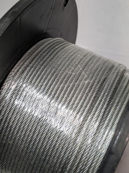 EATON B-LINE Galvanized Wire Rope 3/32" Dia x 500 Ft BKW094
