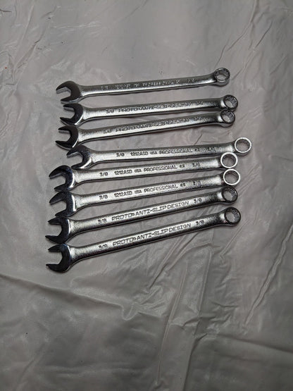 PROTO 3/8" Combination Wrench 7-23/32'' OAL, Steel, Satin Finish